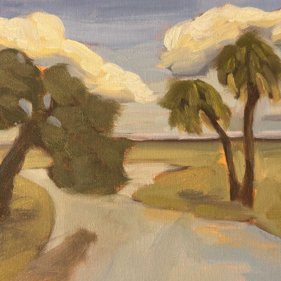 Landscape Study of Trees by a River